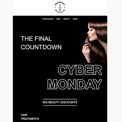 Cyber Monday Sale Hair Salon Discounts